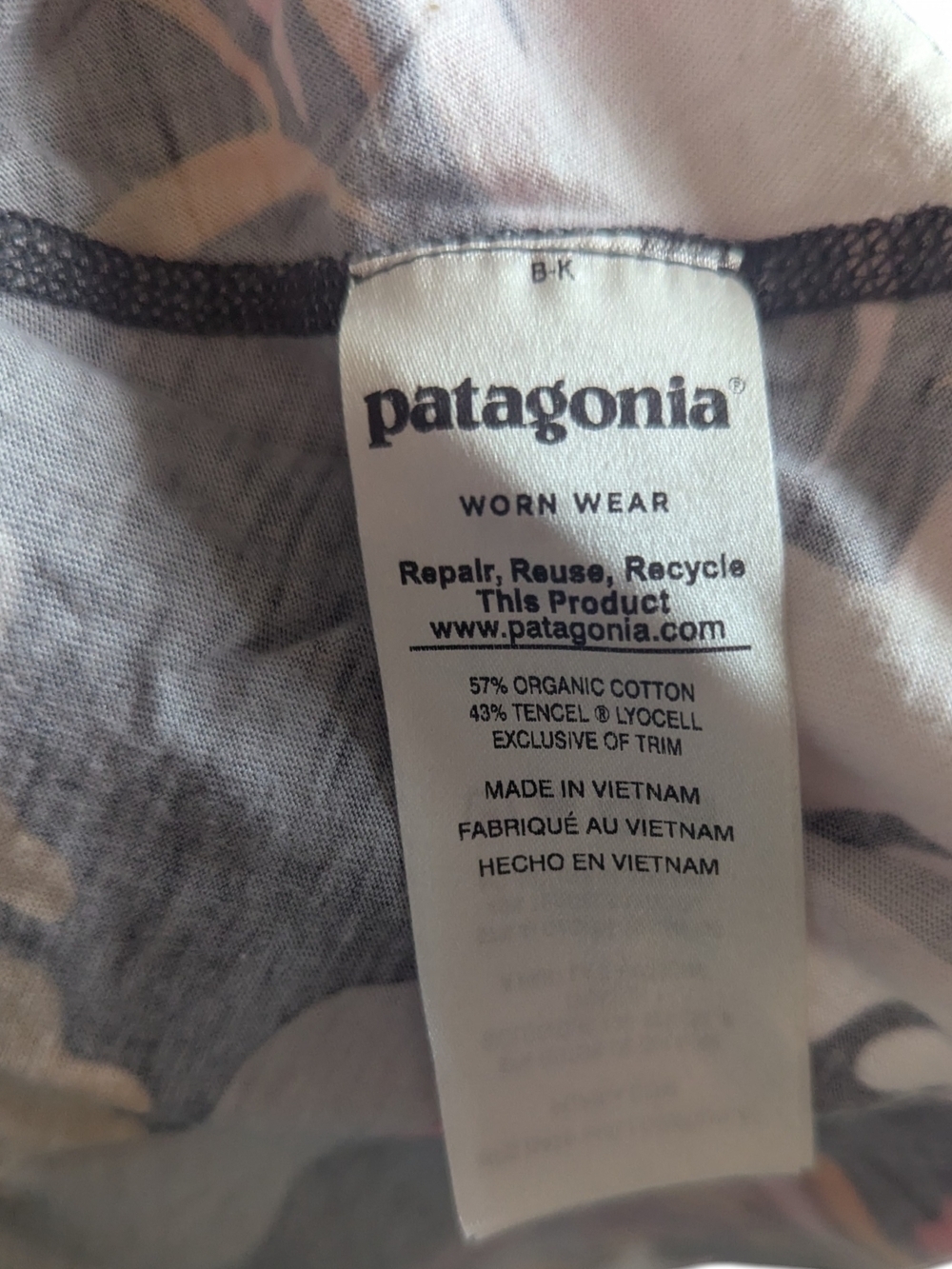 Patagonia Organic Floral Cloudbreak Edisto Mini Swing Dress Small - Picture 4 of 4